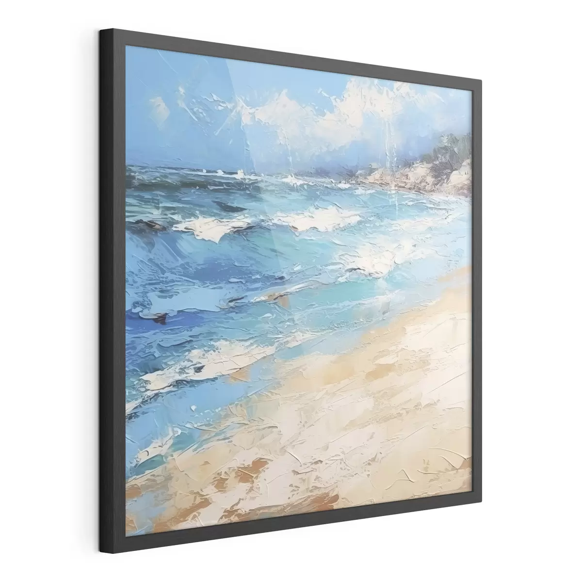 Poster Mar, olas, playa, arena, pintura al óleo, abstracción, paisaje, paisaje f38910