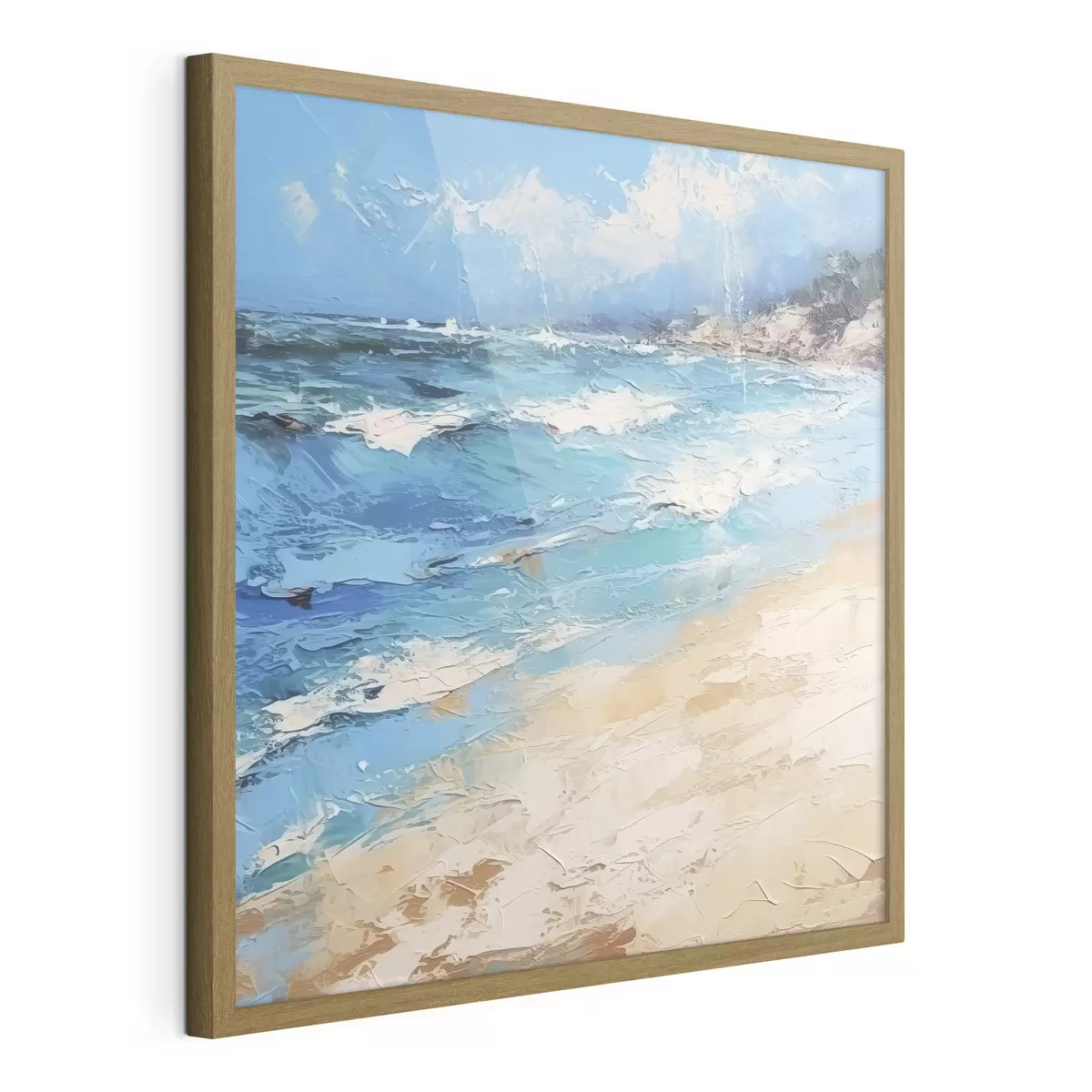 Poster Mar, olas, playa, arena, pintura al óleo, abstracción, paisaje, paisaje f38910