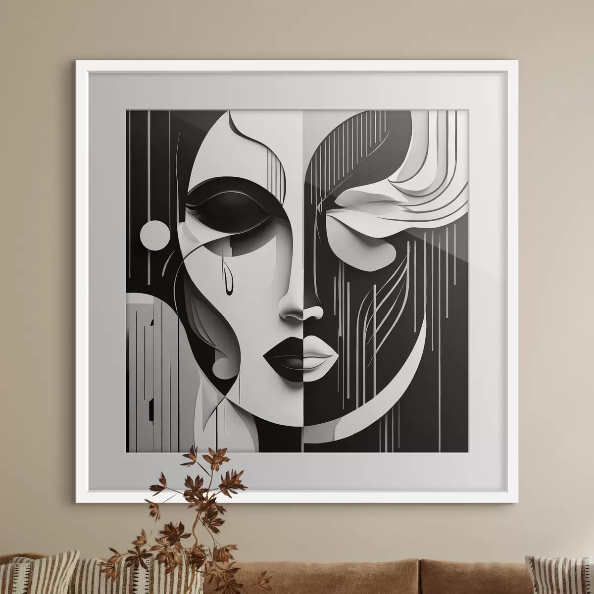 Poster Máscara en blanco y negro f38850