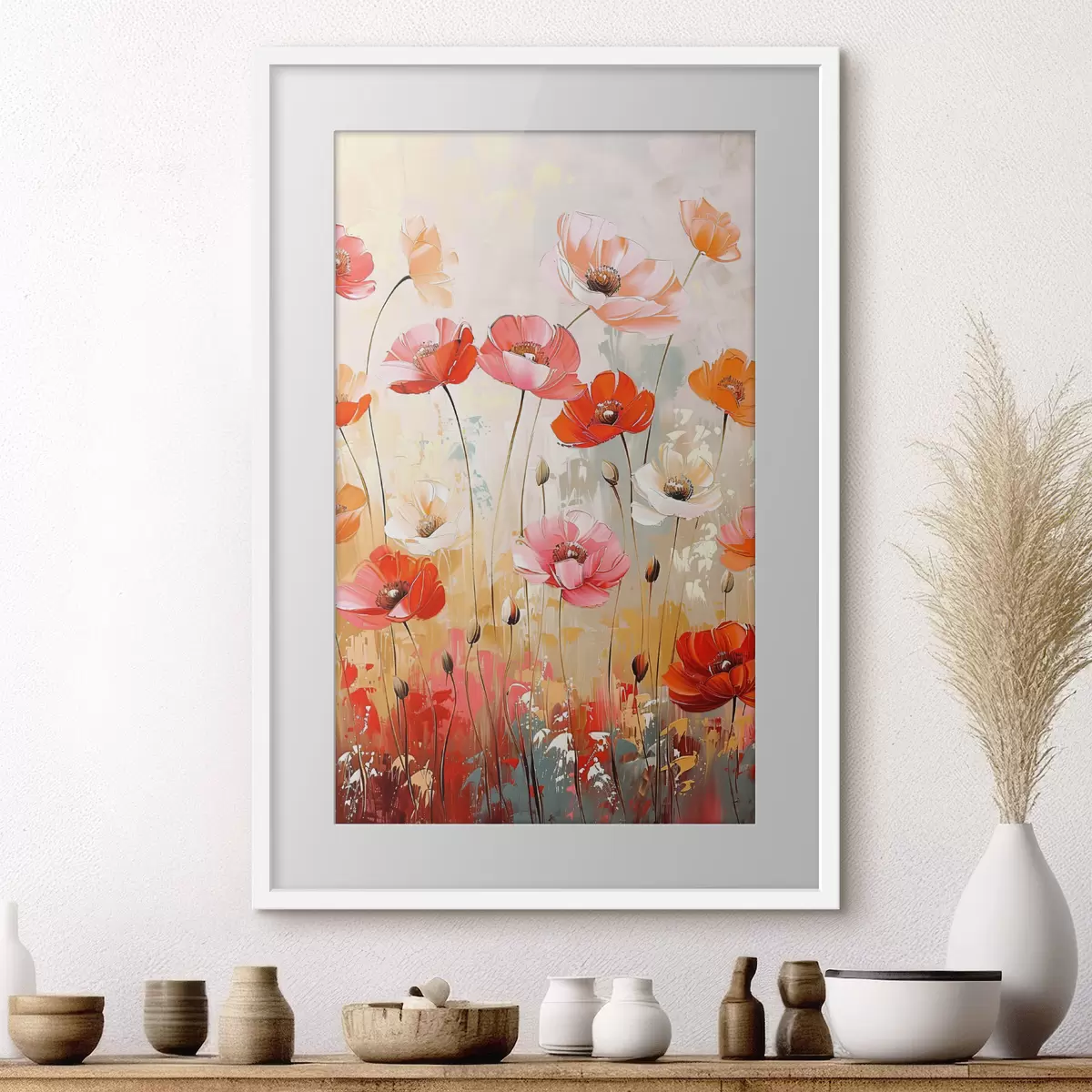 Poster amapolas en el campo f39048