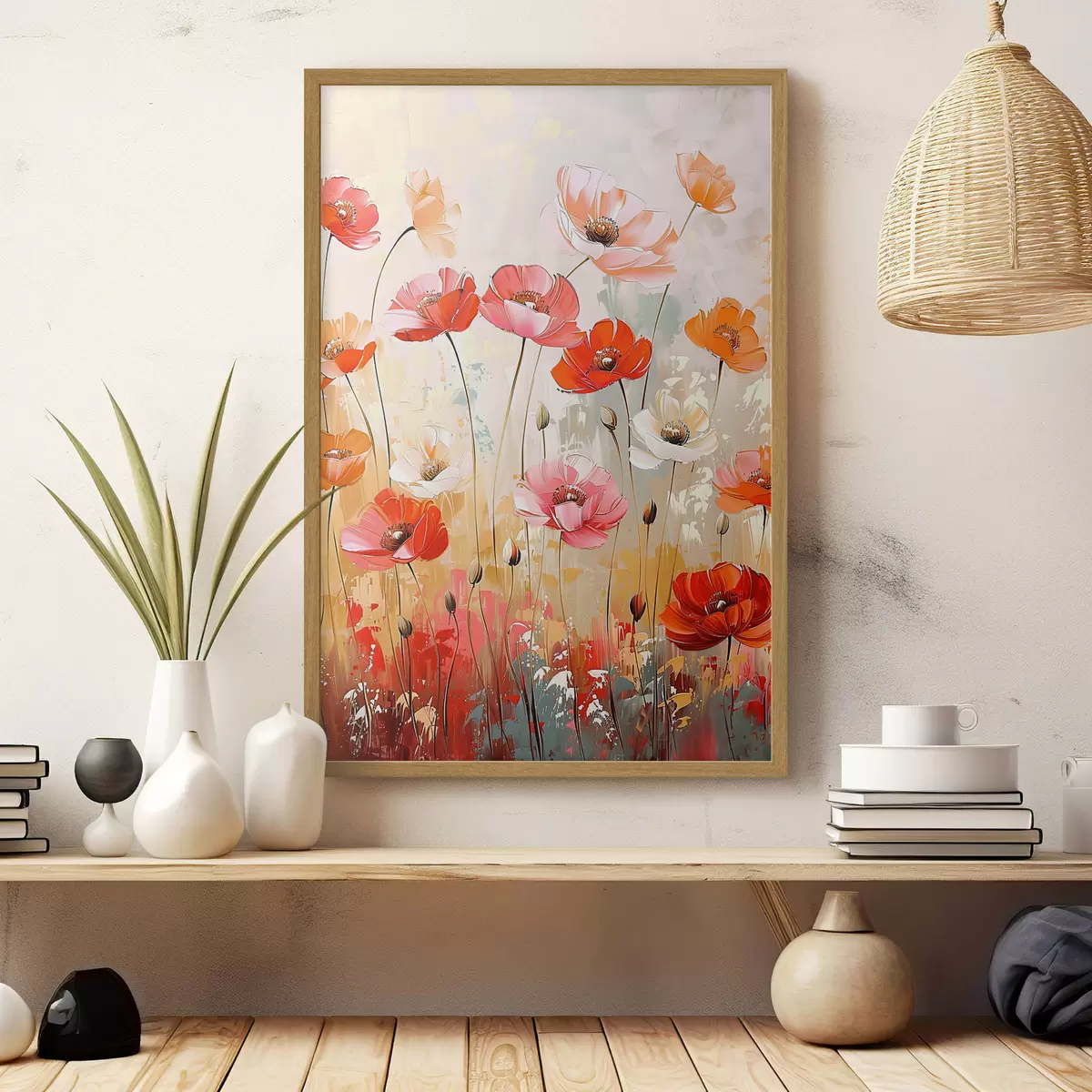 Poster amapolas en el campo f39048