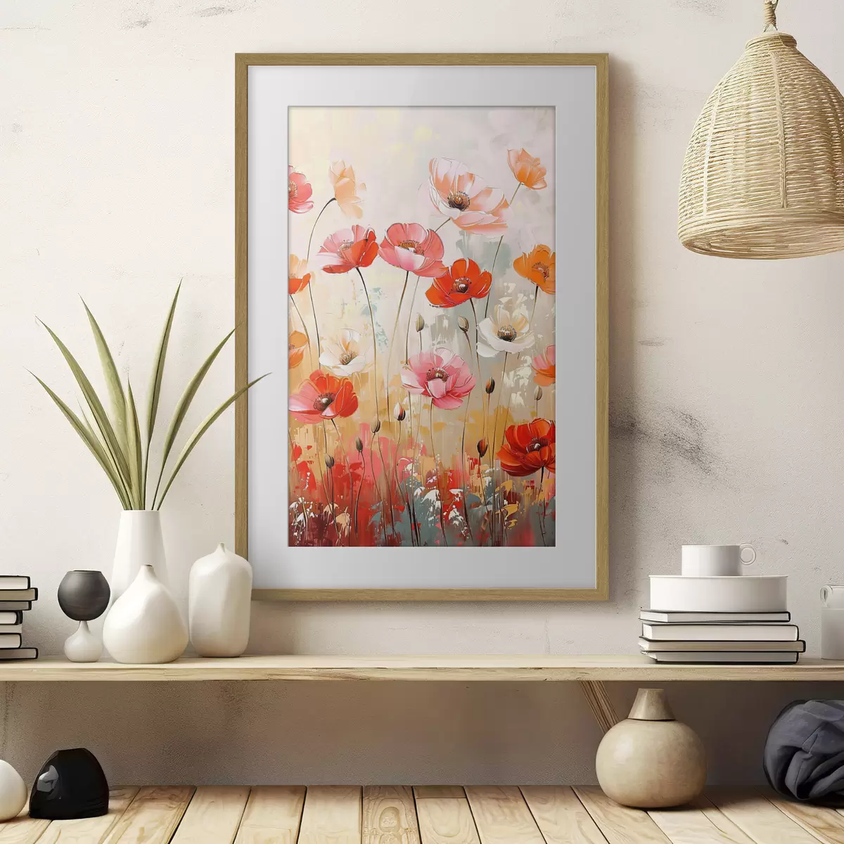 Poster amapolas en el campo f39048