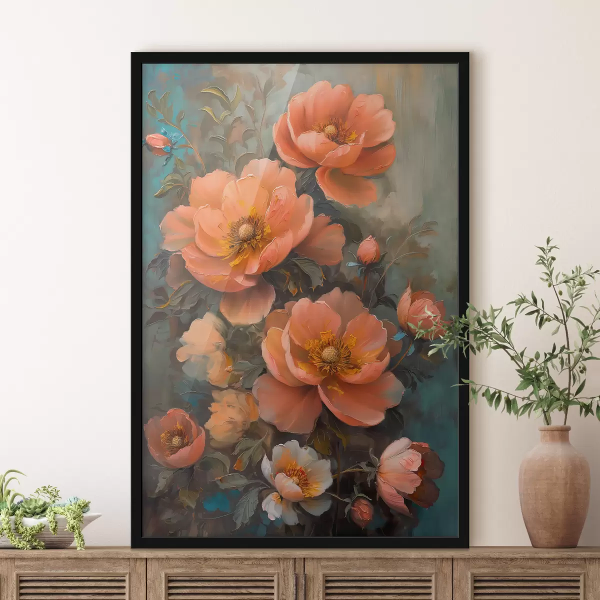 Poster Flores al oleo f38993