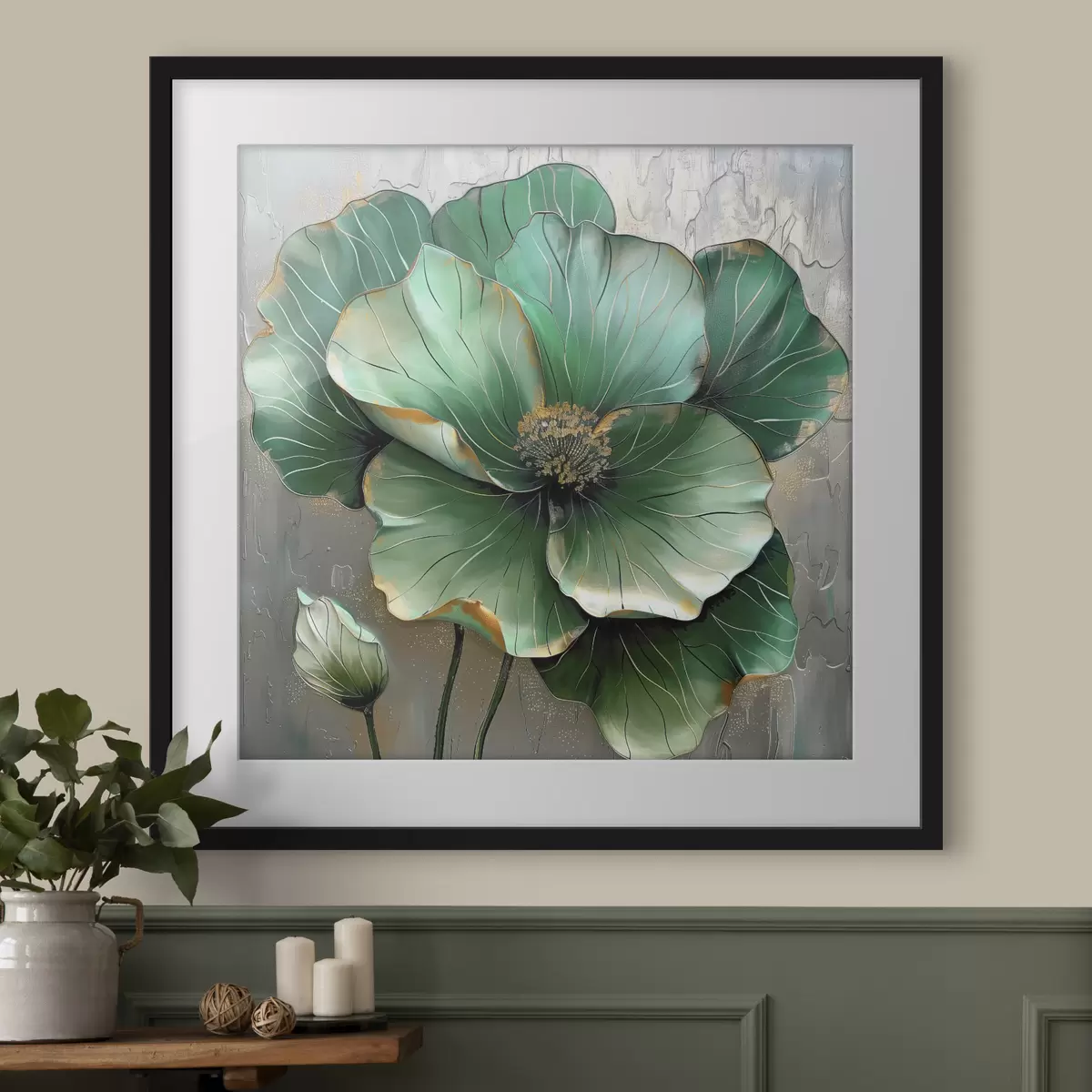 Poster Gran flor abstracta f39013
