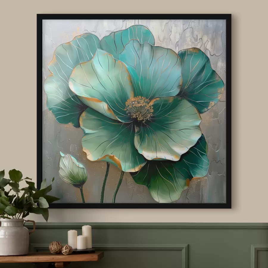 murales de pared Gran flor abstracta f39013