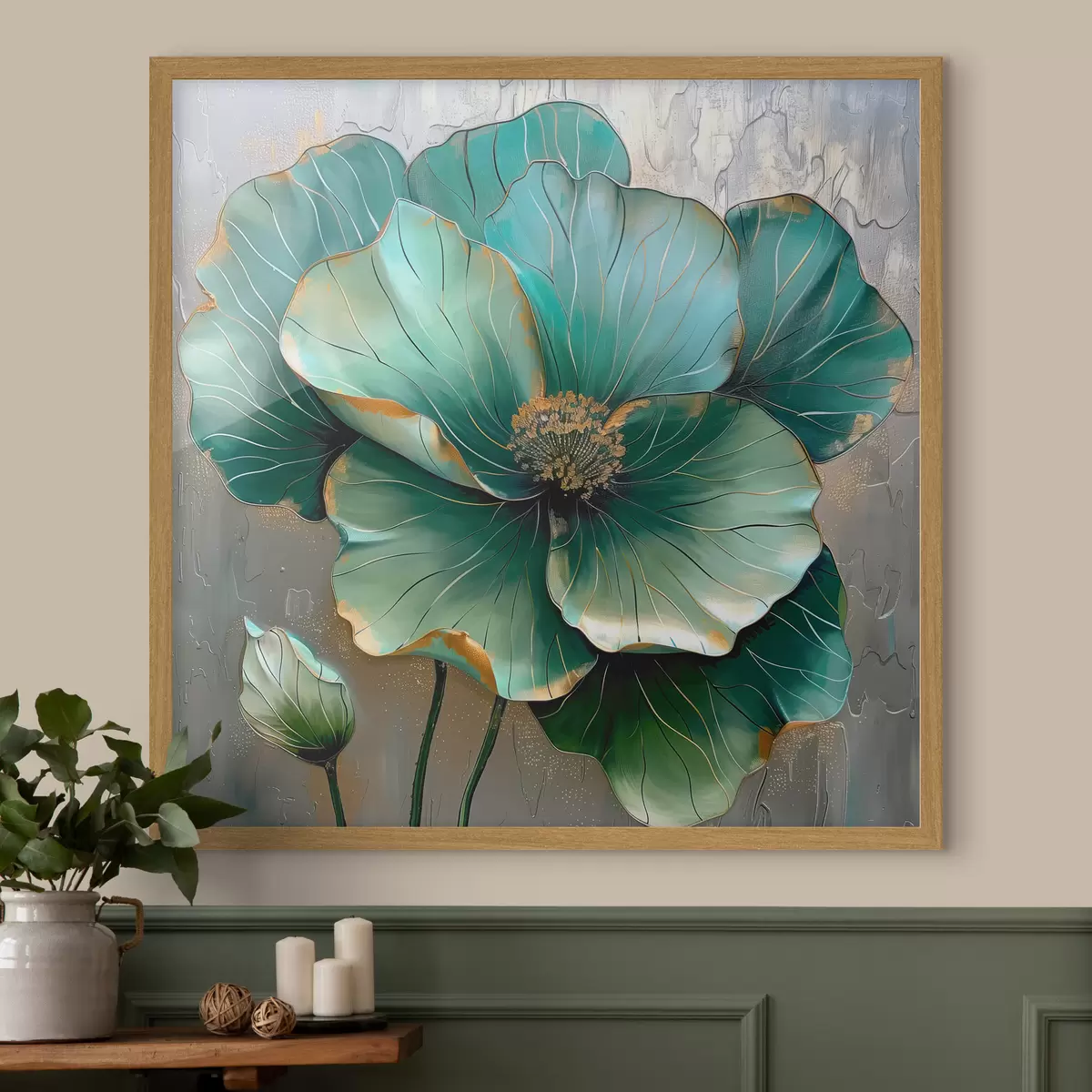 Poster Gran flor abstracta f39013
