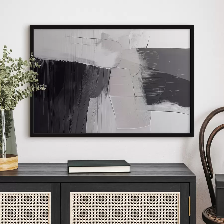 murales de pared Abstracción gris y beige f39015