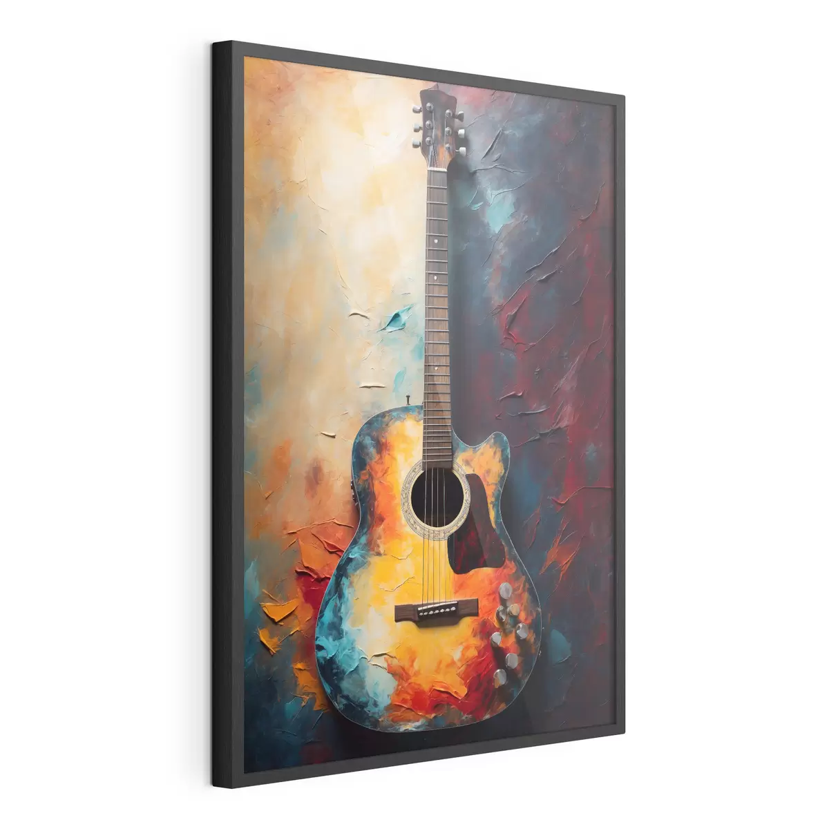 Poster Guitarra en colores vivos f39002
