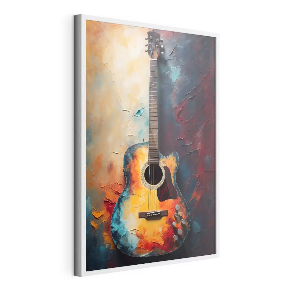 Poster Guitarra en colores vivos f39002