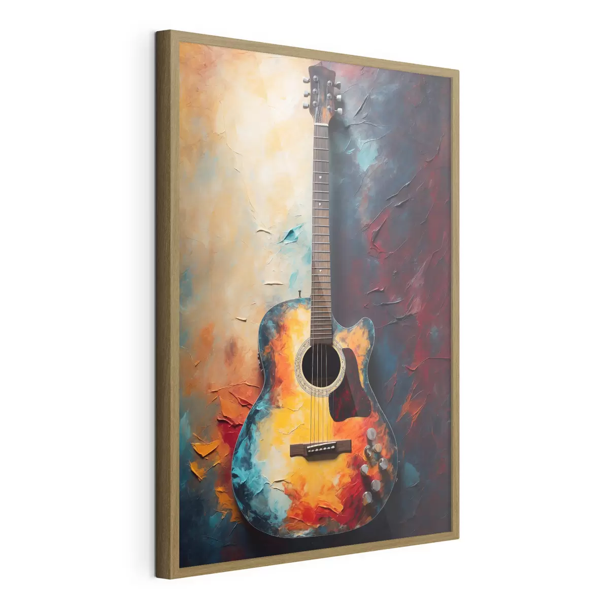Poster Guitarra en colores vivos f39002
