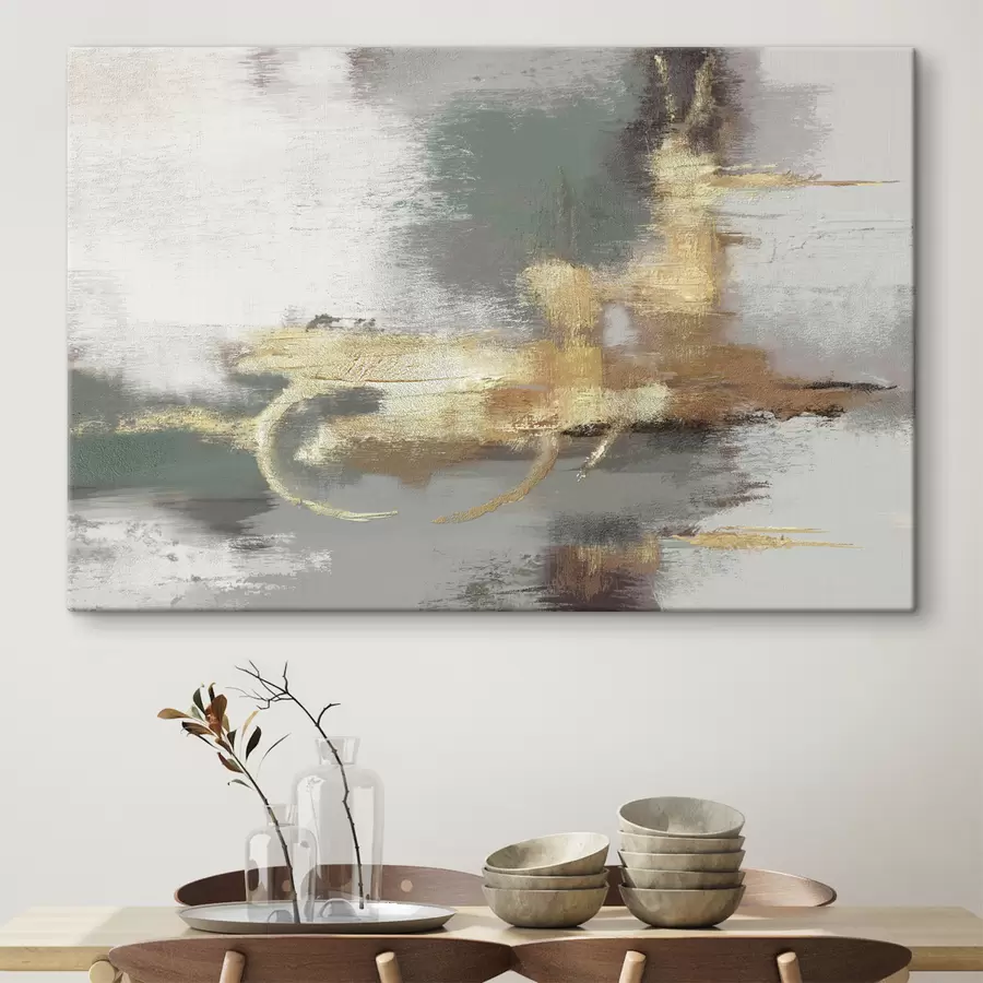 murales de pared Abstracción gris texturizada con un acento brillante s39106