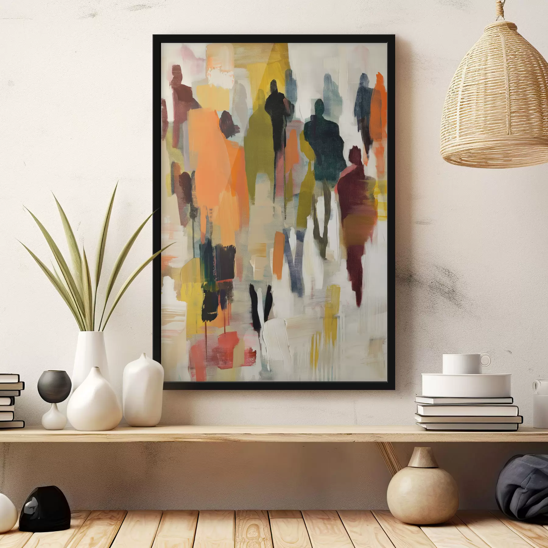 murales de pared gente abstracta f39098