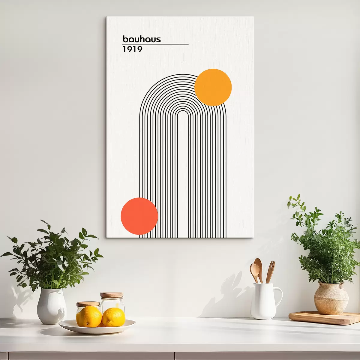 murales de pared Abstracción geométrica de la Bauhaus s39260