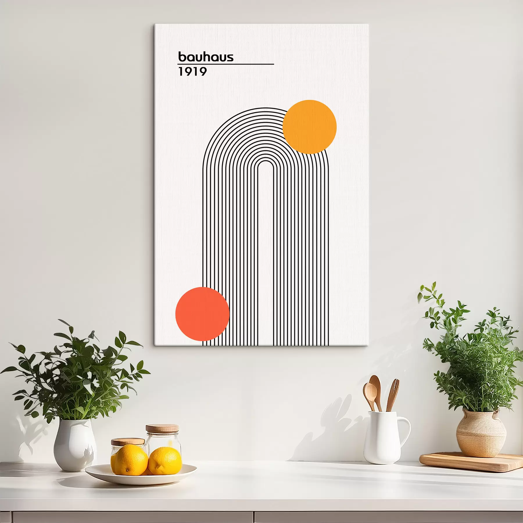 murales de pared Abstracción geométrica de la Bauhaus s39260