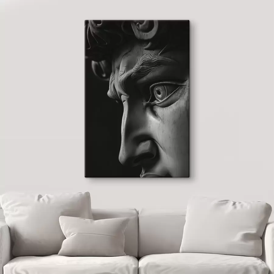 murales de pared primer plano, retrato, de, david, en, perfil s26124