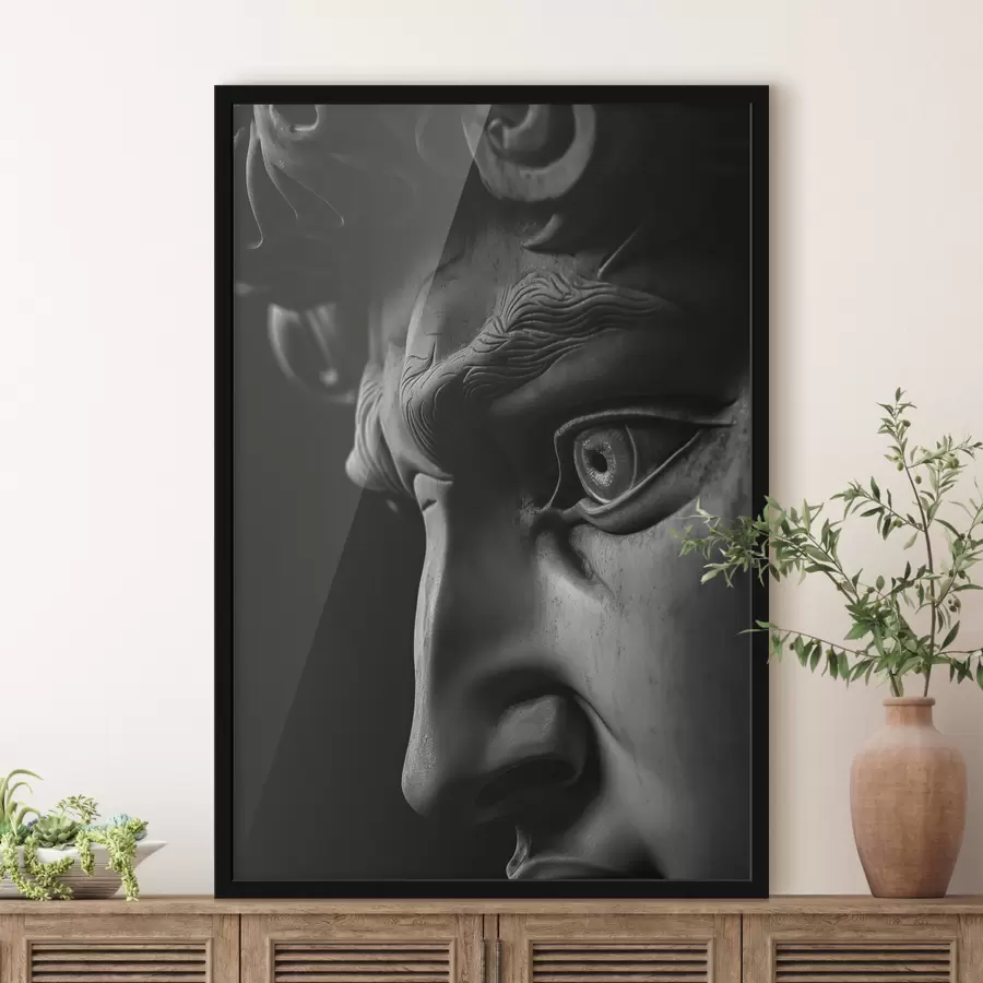 murales de pared primer plano, retrato, de, david, en, perfil f26124