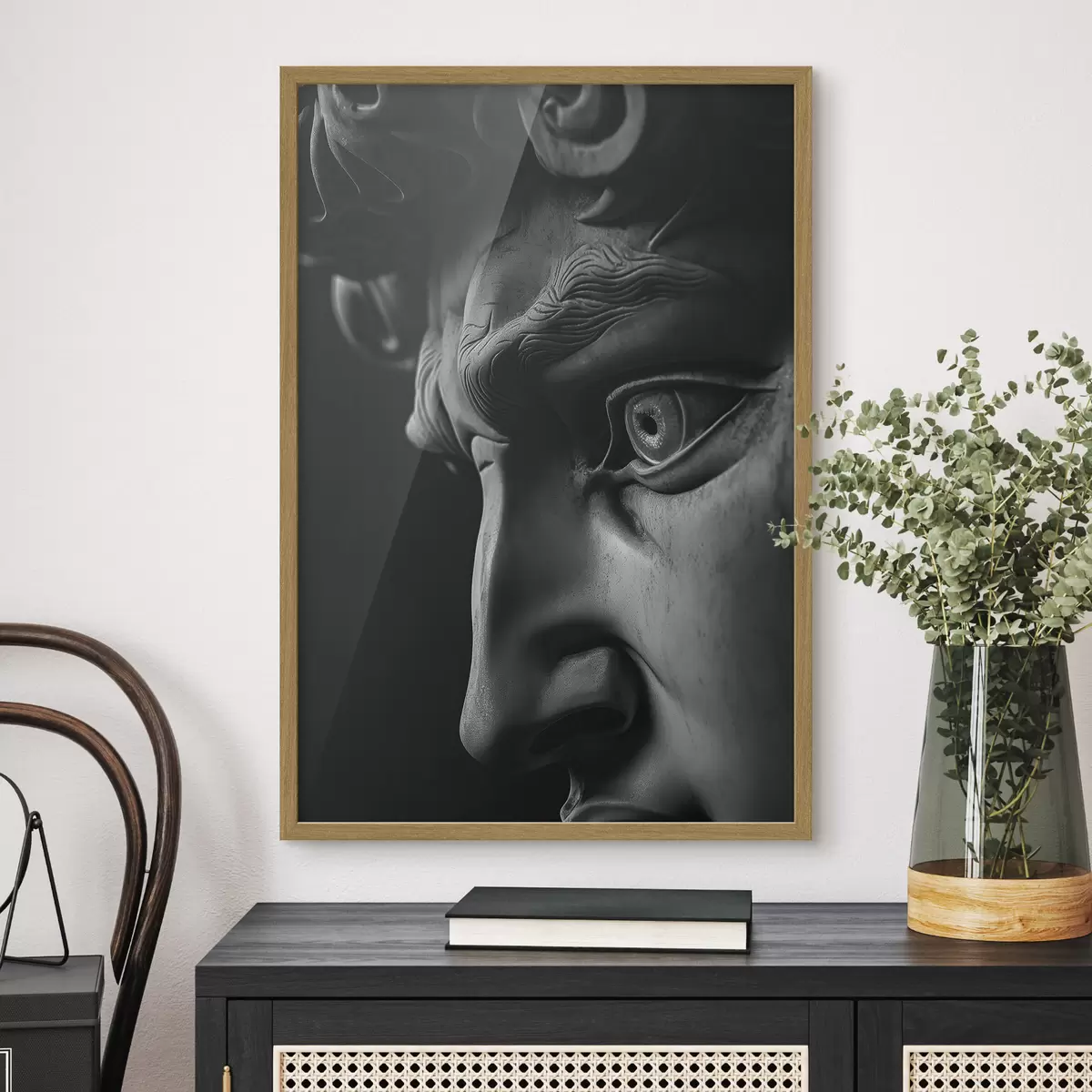 Poster primer plano, retrato, de, david, en, perfil f26124