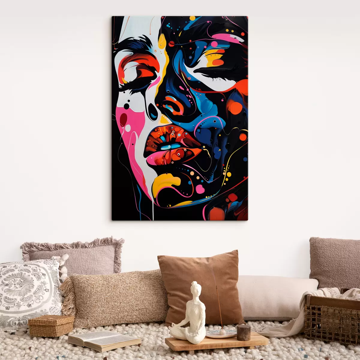 murales de pared Cara de niña en colores. s39306