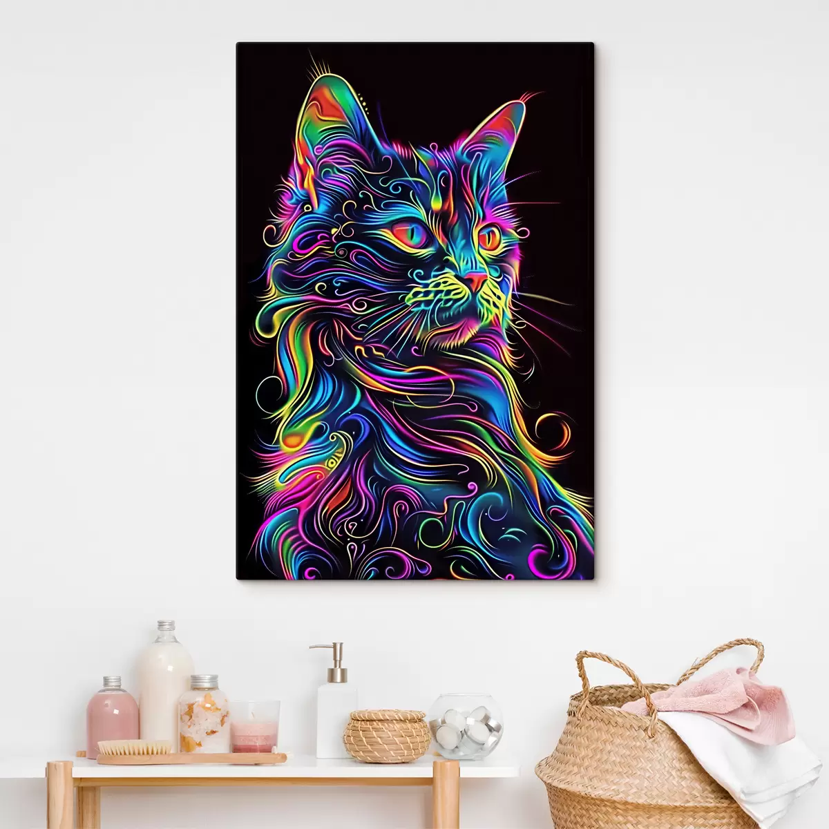 murales de pared gato multicolor s39311