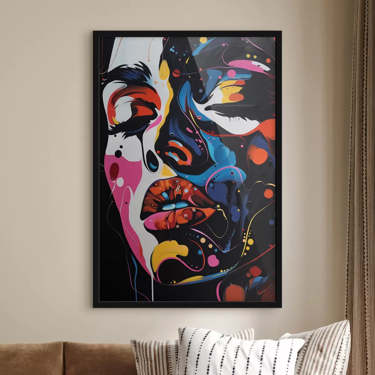 Poster Cara de niña en colores. f39306