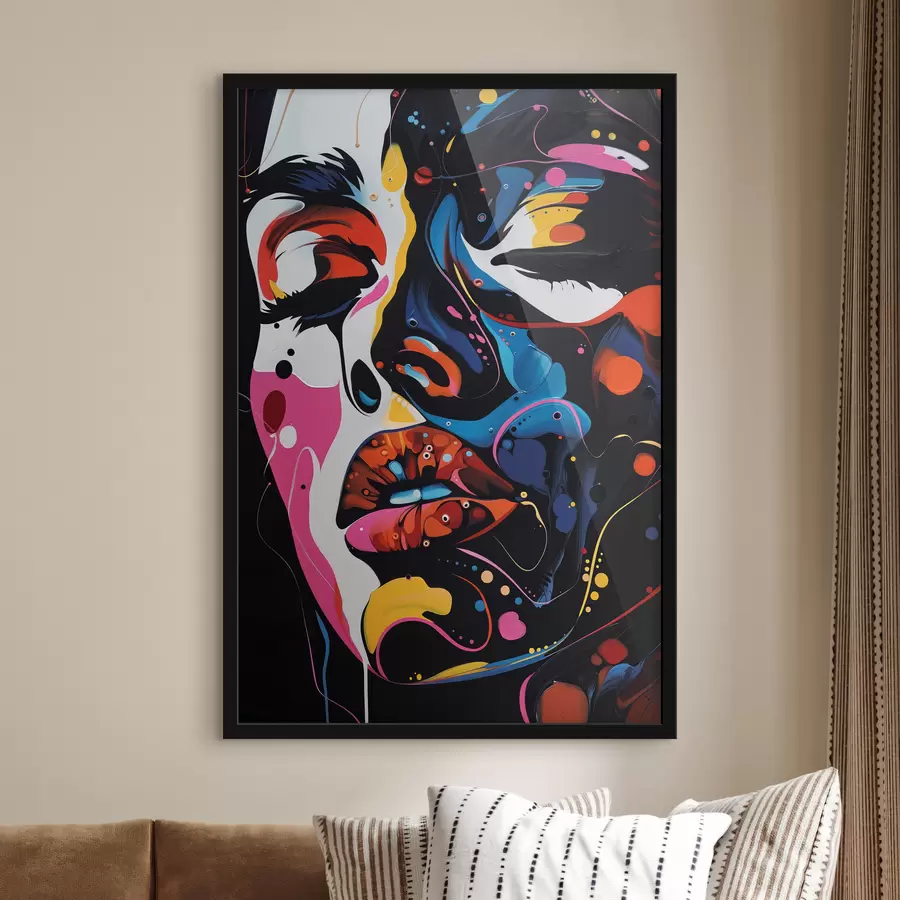 murales de pared Cara de niña en colores. f39306