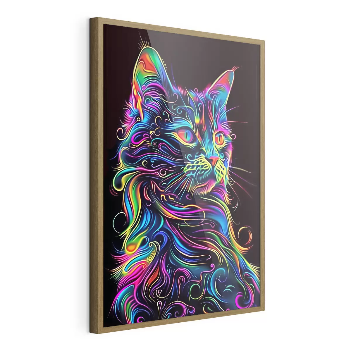 Poster gato multicolor f39311