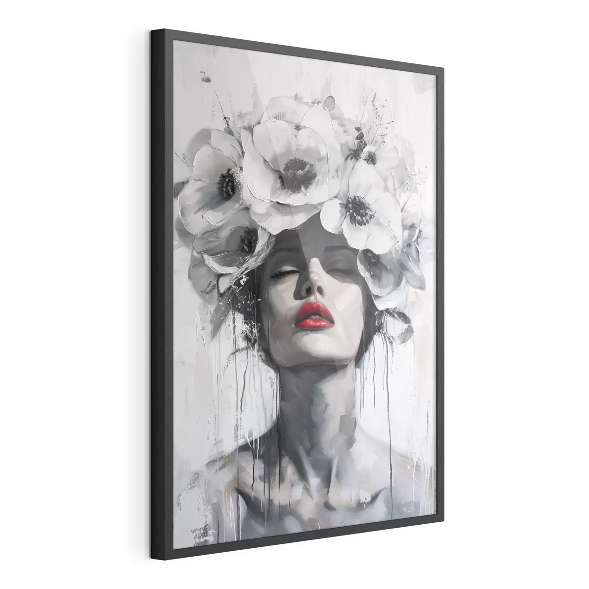 Poster Flores y labios rojos f39253