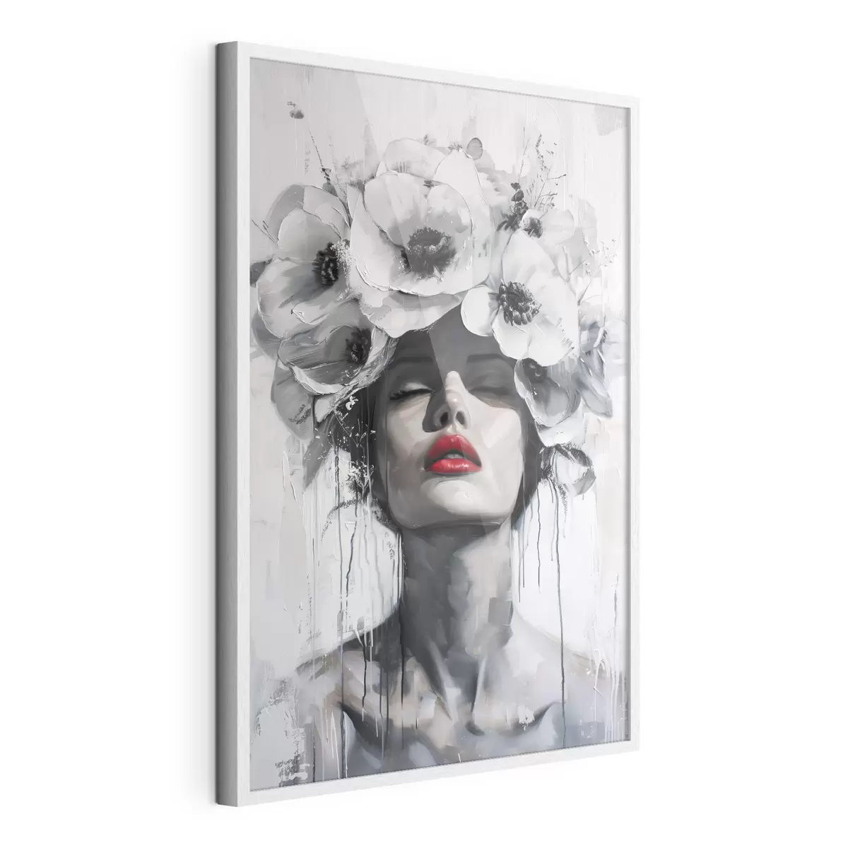 Poster Flores y labios rojos f39253