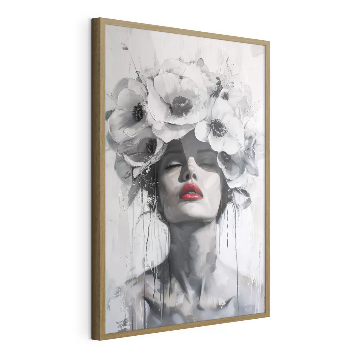Poster Flores y labios rojos f39253