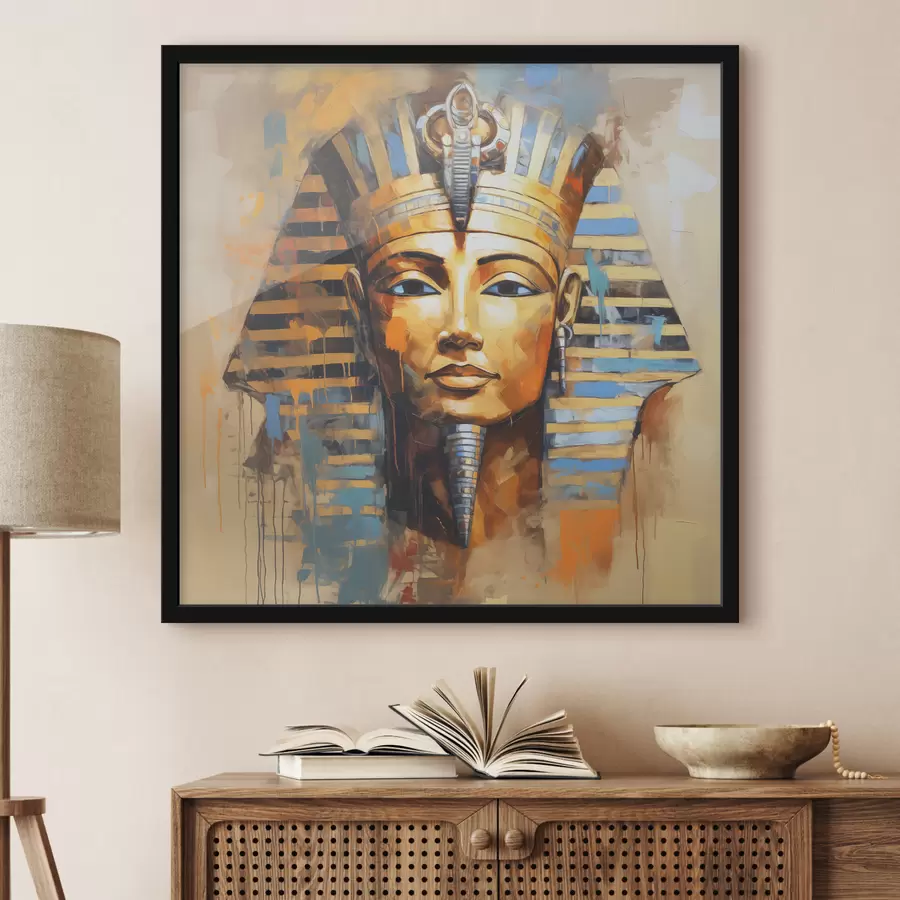 murales de pared Retrato del faraón egipcio pintura al óleo f39332