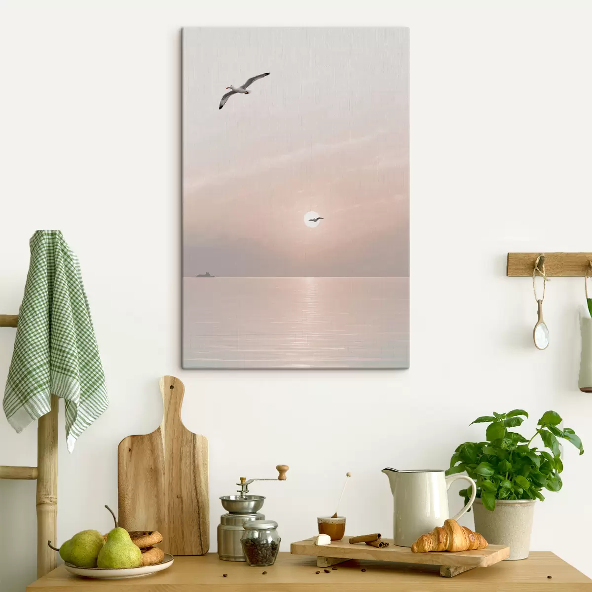 murales de pared Gaviotas volando sobre el mar s39152