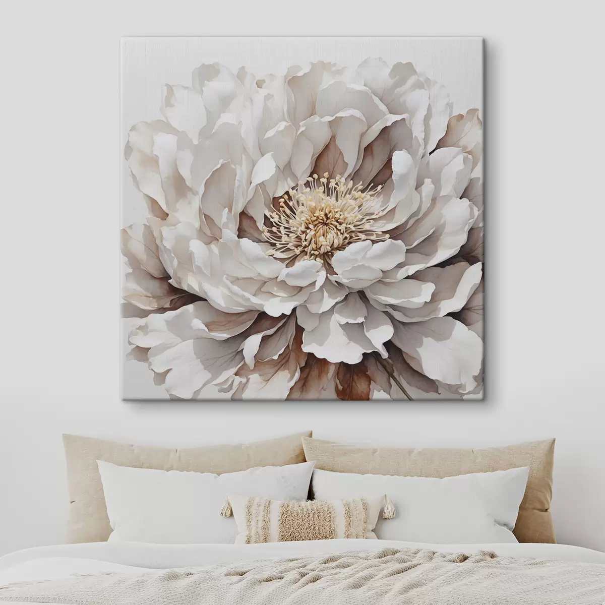 murales de pared Primer plano de flor blanca s39178