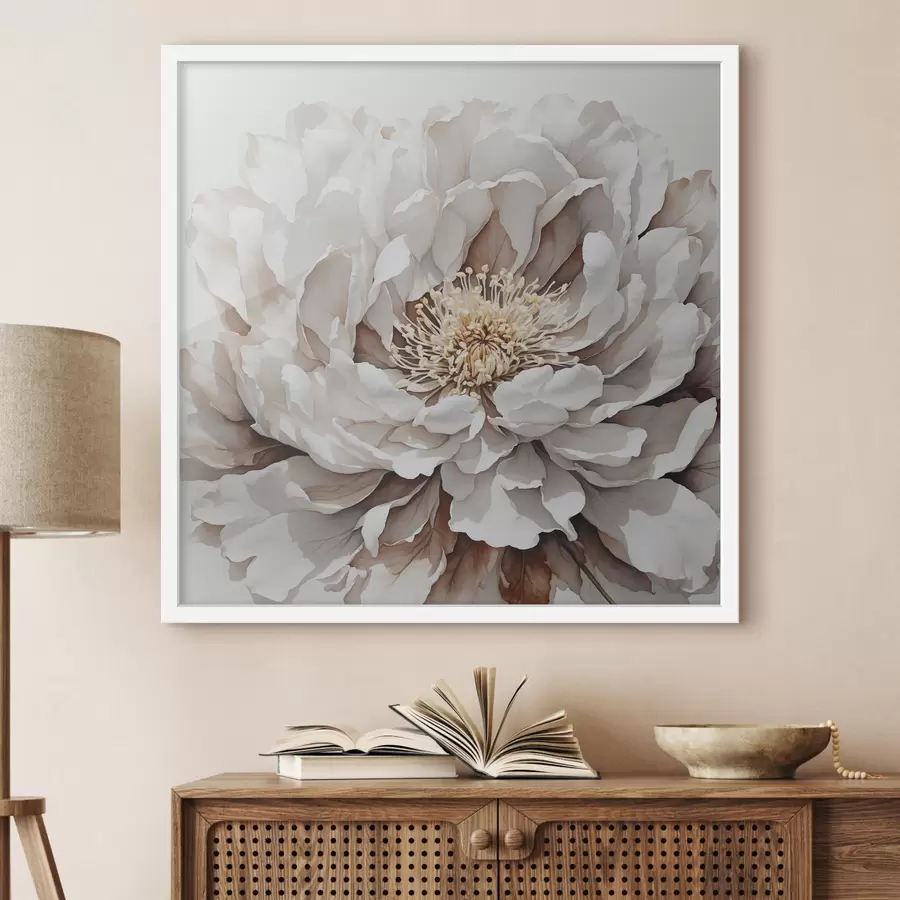 murales de pared Primer plano de una flor blanca f39178