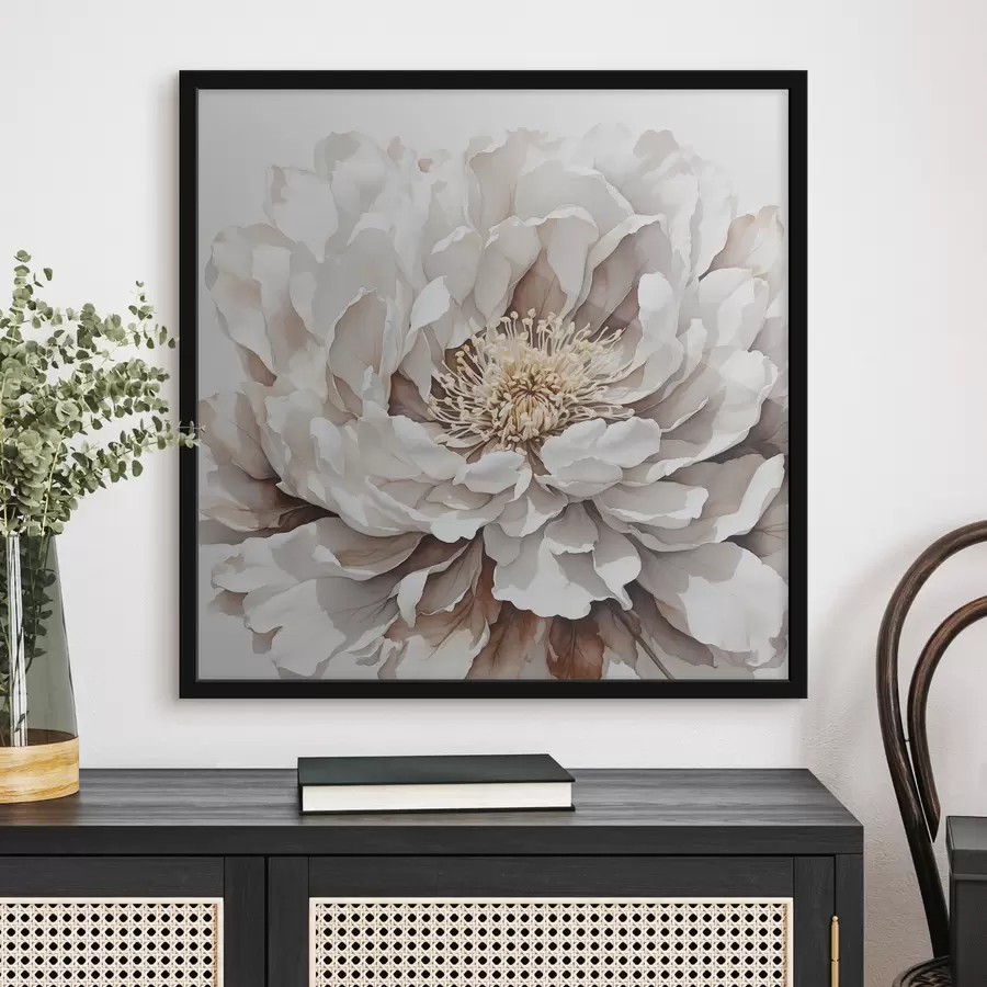 murales de pared Primer plano de una flor blanca f39178