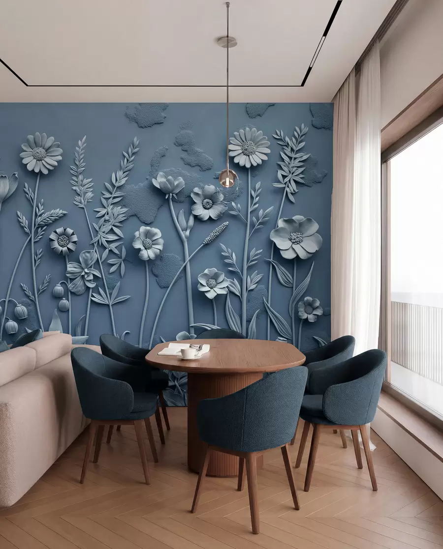 murales de pared Campo de flores 3D w07869