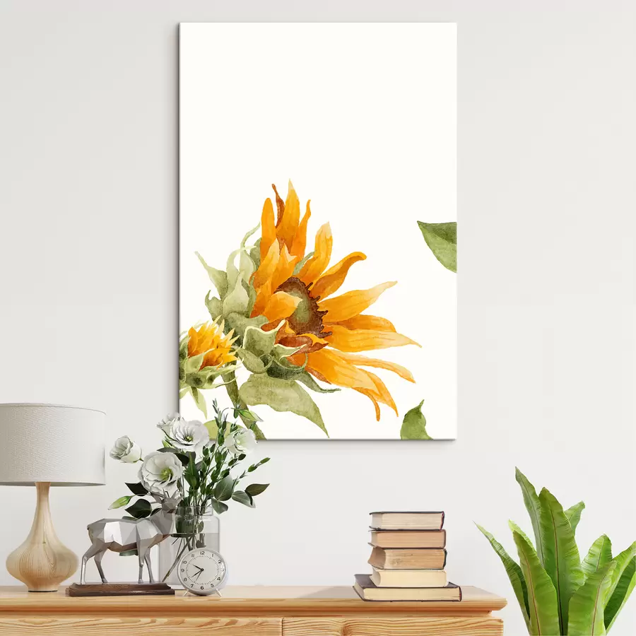 murales de pared Girasol acuarela s39342