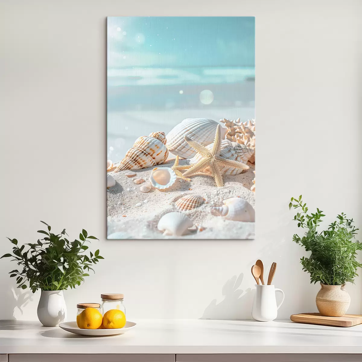 murales de pared Conchas en la arena s39221