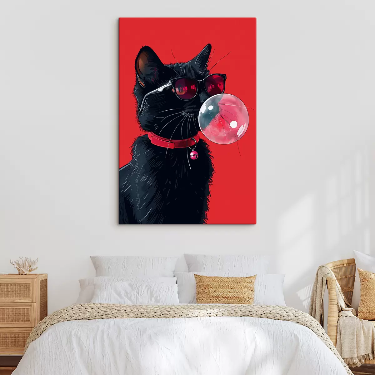 murales de pared Lindo gato negro s39223