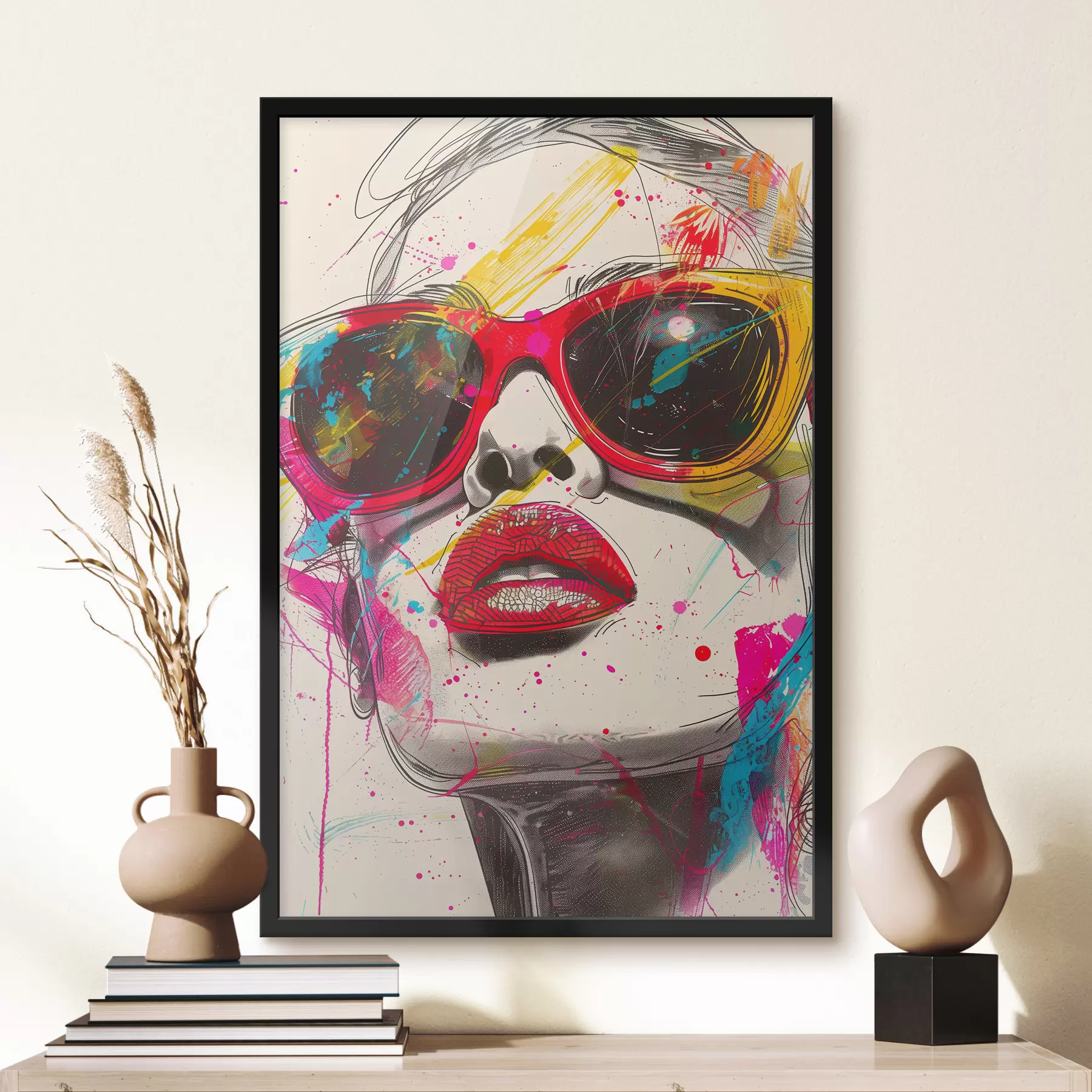 murales de pared chica con gafas f39204
