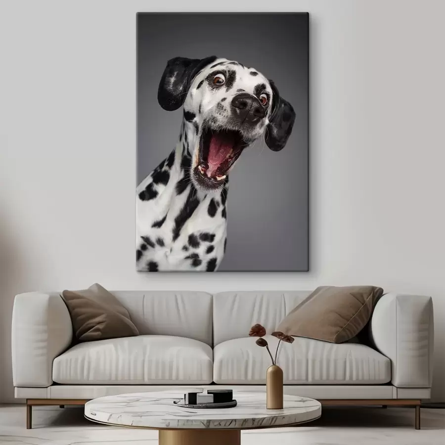 murales de pared ¡Cachorro emocionado listo para divertirse! s37752