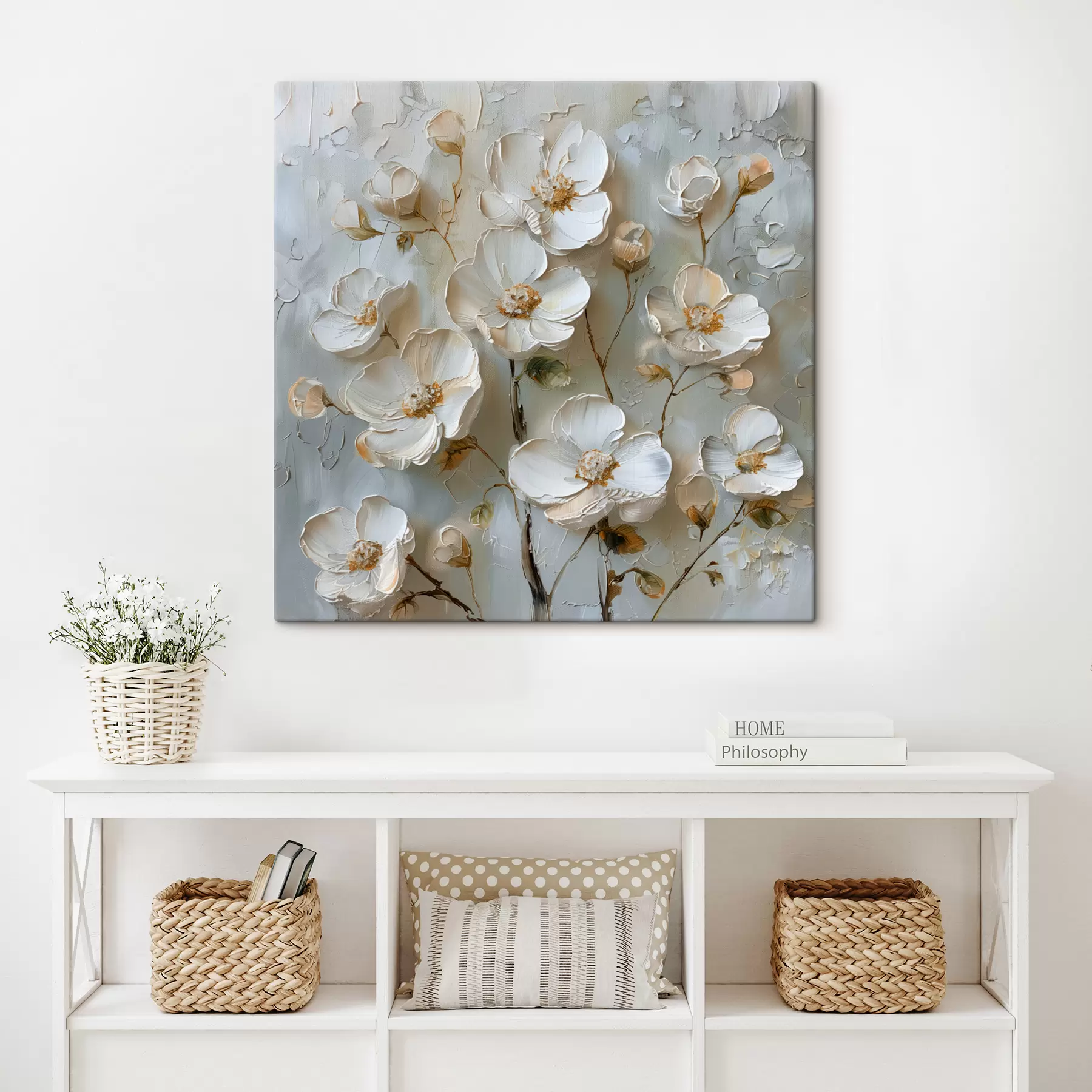 murales de pared Flores blancas s39442