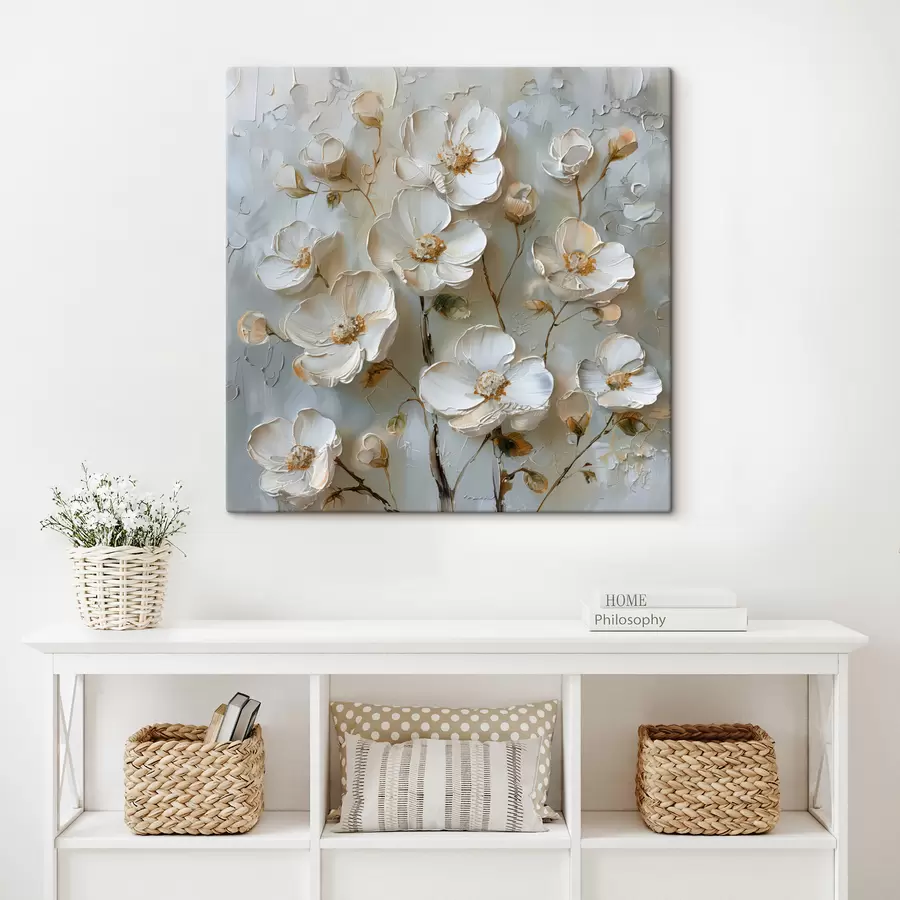 murales de pared Flores blancas s39442