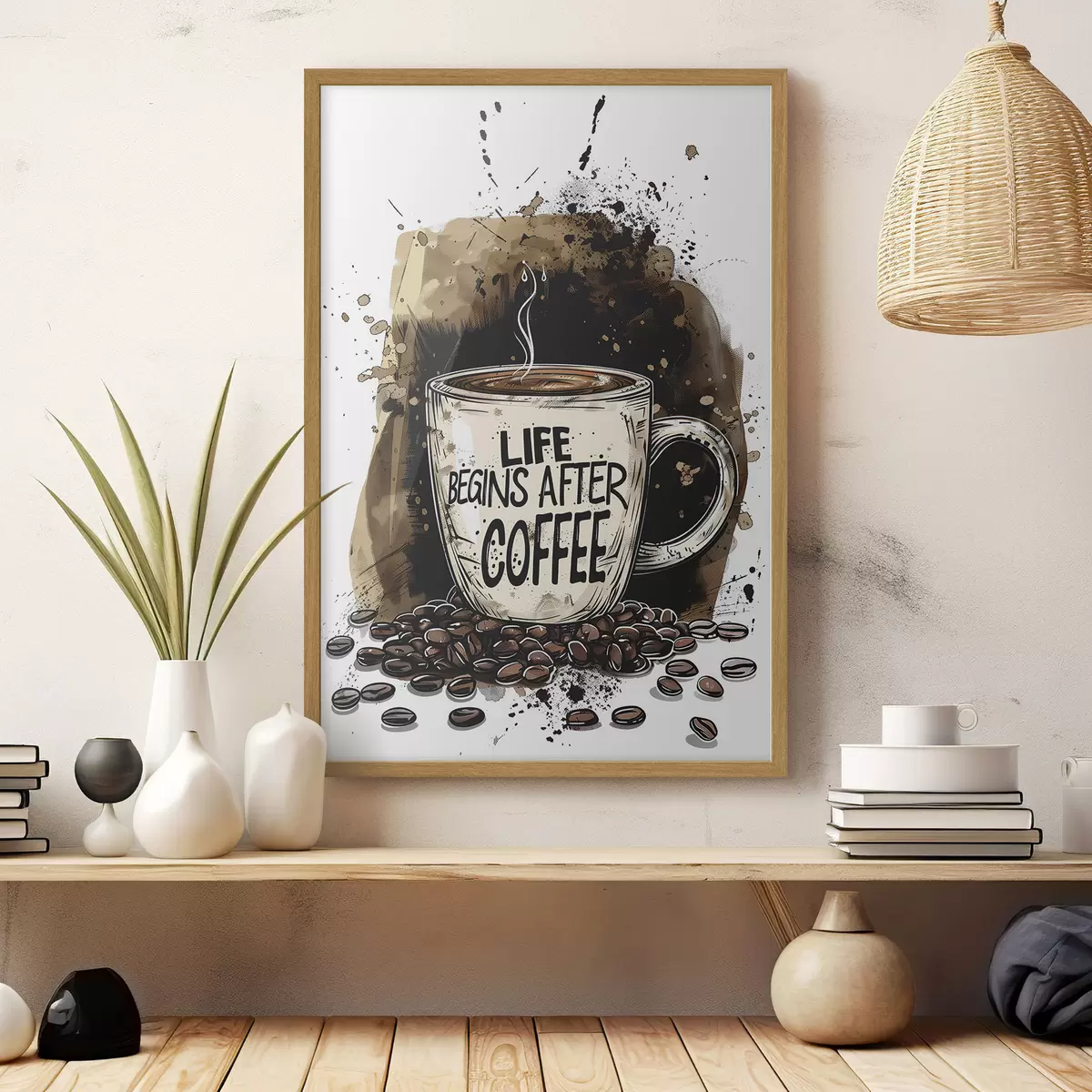 Poster Taza de café con inscripción f39445