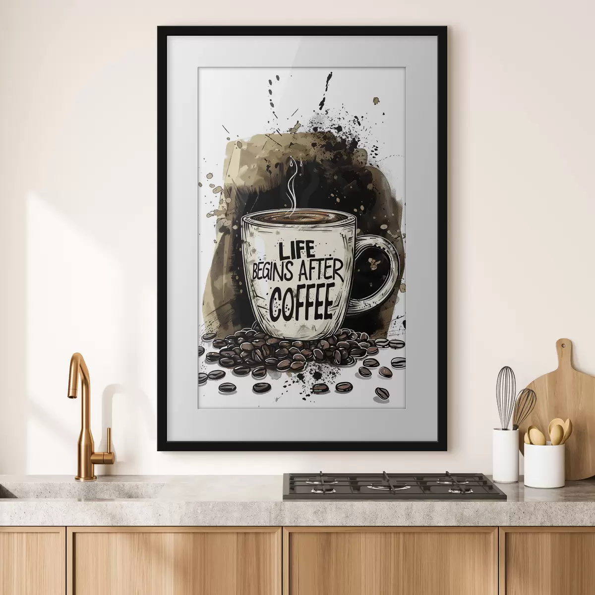 Poster Taza de café con inscripción f39445