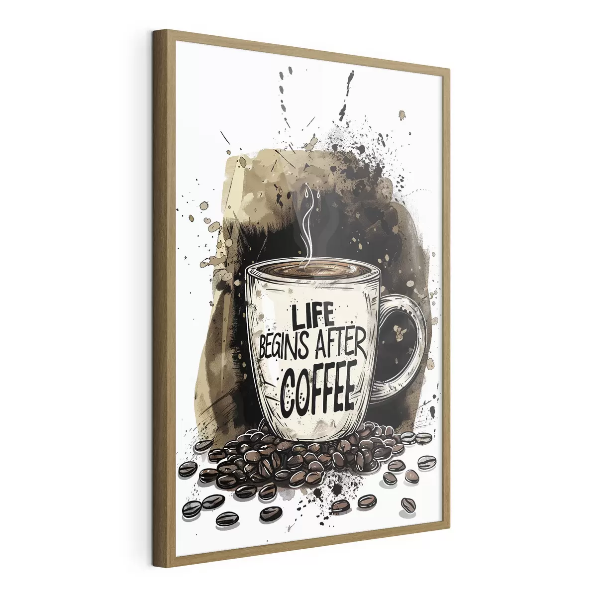 Poster Taza de café con inscripción f39445