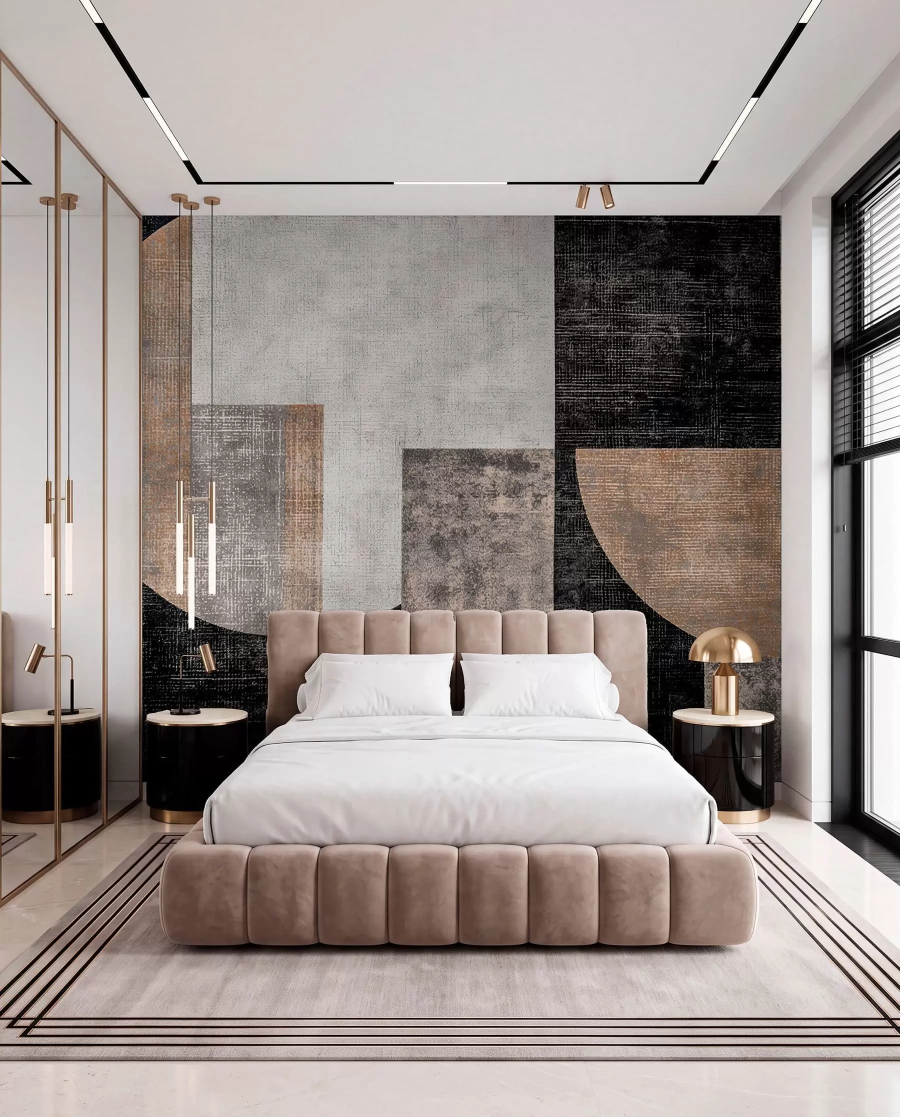 murales de pared Ritmo ocre w07878