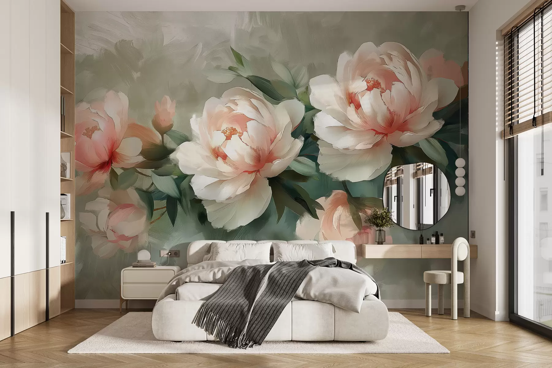 murales de pared Un hermoso fondo floral suave y de ensueño w07947
