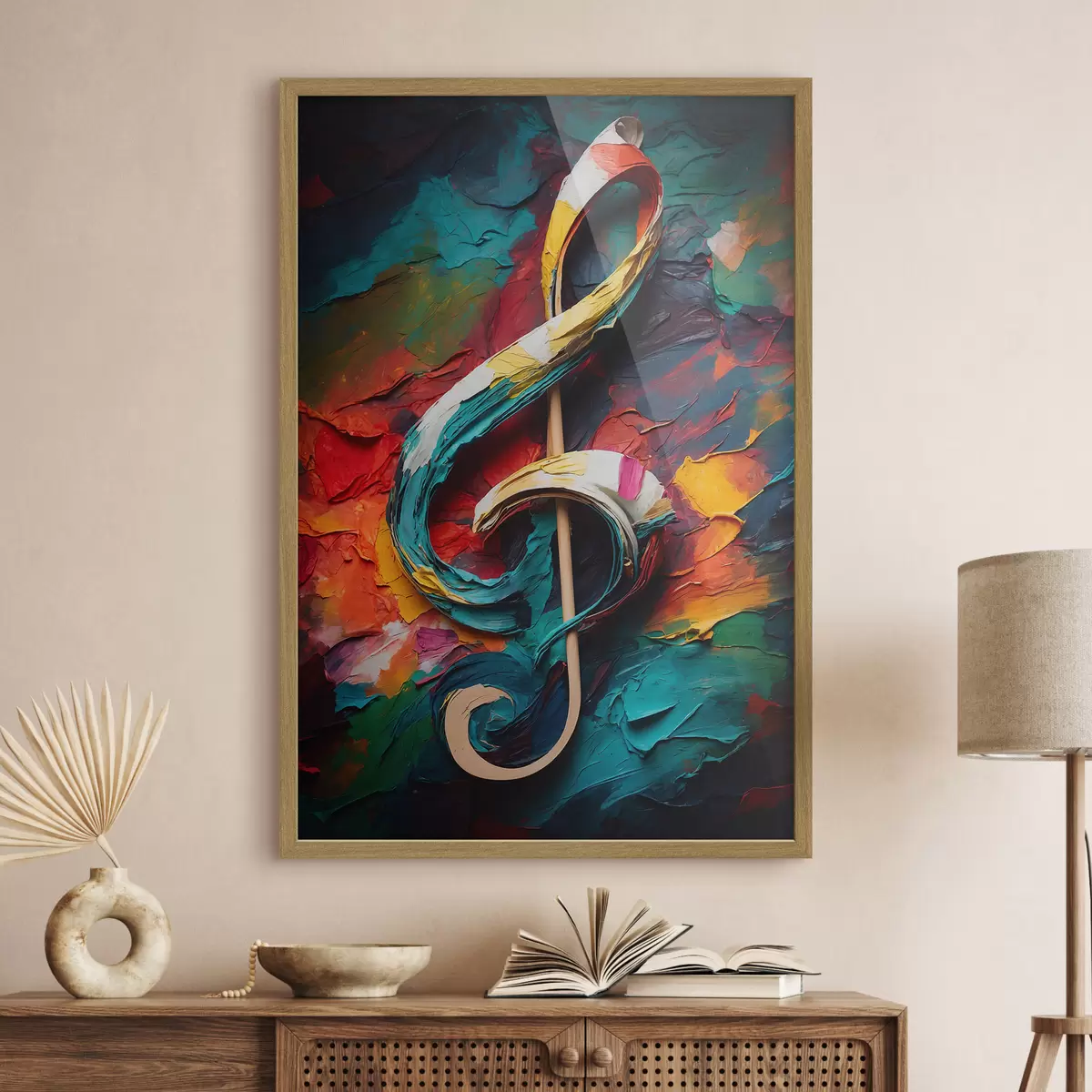 Poster Nota sobre el fondo abstracto del óleo f39373