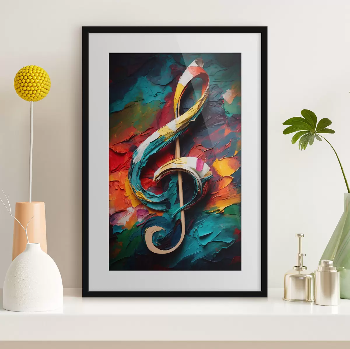 Poster Nota sobre el fondo abstracto del óleo f39373