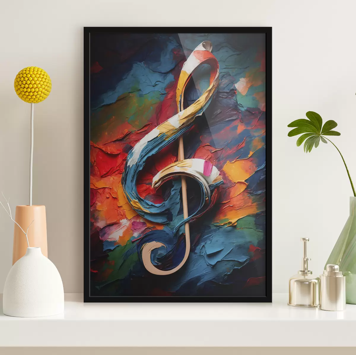 Poster Nota sobre el fondo abstracto del óleo f39373